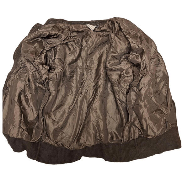 Vintage Vango Cardigan S Brown‎ Angora Beaded Embellished Mock Neck 70s Coquette - Picture 6 of 13